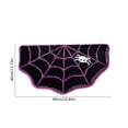 thumbnail image 3 of Linnome Halloween Web Floor Mat, Dirt Absorbent Crystal Velvet Bathroom Rug, Non-Slip Indoor Entrance Decoration Door Mat for Home Kitchen Bedroom-Purple and Orange Spooky Spiderweb Decor, 3 of 6