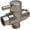 Brushed Nickel, variant on Brass Shower Arm Diverter Valve for Hand Held Showerhead and Fixed Spray Head,G 1/2 3-Way Bathroom Universal Shower System Replacement Part (Matte Black)