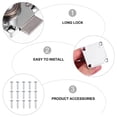 thumbnail image 3 of Minkissy 1Set Cabinet Lock for School Use Zinc Alloy 1.6X1.6X1.5In, 3 of 7