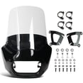 thumbnail image 1 of Krator Motorcycle Windshield Fairing & Mounting Kit, Wind Deflector, Motorcycle Accessories Windscreen, Compatible with Harley Davidson Softail Fat Bob FXFB/114 FXFBS 2018+, Clear, 15" Windshield, 1 of 7
