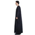 thumbnail image 4 of Stand Men's Arab Collar Color Robe Solid Middle Clothes, 4 of 9
