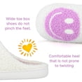 thumbnail image 3 of BERANMEY Cute Smile Face Slippers for Women Perfect Soft Plush Comfy Warm Slip-On Happy Face Slippers fo Women Indoor fluffy Smile House Slippers for Women and Men Non-slip Fuzzy Flat Slides, 3 of 9