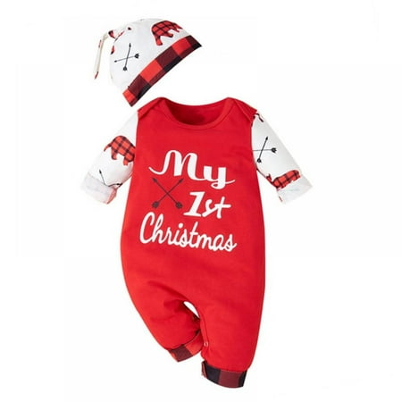 

Christmas Newborn Infant Baby Boy Girl Clothes Long Sleeve Romper Pants Unisex Baby Outfits Sets
