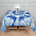thumbnail image 3 of Blue Tie Dye Mandala Pattern Square Tablecloth,Waterproof Square Table Cover,Wipeable Spillproof Washable Table Cover for Home Kitchen Party Decor 52"x52"(132x132cm), 3 of 6