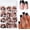 Medium Square-Black French, variant on 240 count Tips Press Toenails Women Press ons, Coffee Press Nails Toenails Glue ons Toenail Tip False Press- Nails with Glue Tab