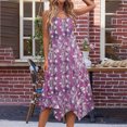 thumbnail image 4 of LOVZFMLL Robes Femmes Mode Été Imprimé Sans Manches Col Rond Décontracté Débardeur Robe, 4 of 7