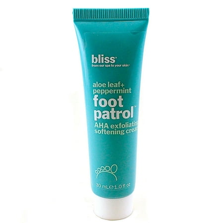 bliss softening aloe aha exfoliating patrol peppermint ml leaf oz foot cream