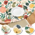 thumbnail image 4 of Pioneer Flower Floral Print Pattern Round Fitted Tablecloth with Elastic Edge,Dining Table Cover Waterproof,Outdoor Round Tablecloth for Camping,Dining,Indoor and Outdoor, 4 of 7