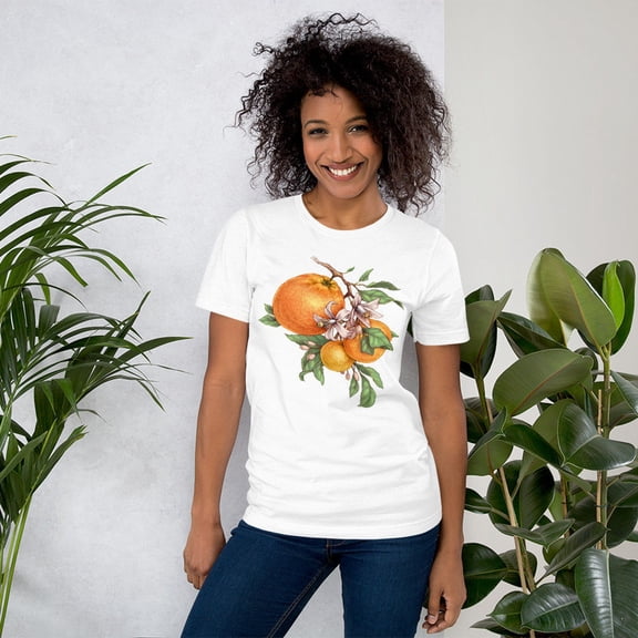 Botanical Shirt, Vintage Fruit T-Shirt, Citrus Shirt, Tee, Vintage Botanical, Botanical Print, Orange Flower Graphic Tshirt, Spring Shirt