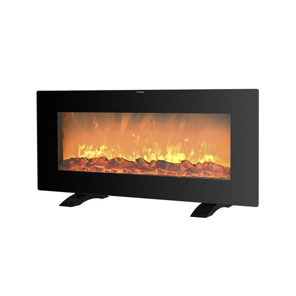 Lifeplus 36" 1500Watt Freestanding/WallMounted Electric Fireplace Heater, Black