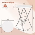 thumbnail image 6 of TLSUNNY 31.5" Plastic Folding Round Table Bar Height, High Top Table for Outdoor Indoor Party, Cafes, Restaurants, Backyard, Dining Room, Wedding Event, White, 6 of 12