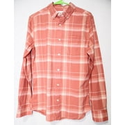 Goodfellow & Co Men's Every Wear Poplin Slim Button-Up Shirt Washed Red Plaid S