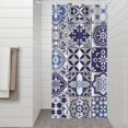 thumbnail image 2 of Blue Ethnic Geometric Patchwork Pattern Shower Curtain 36"x72" ,Bathroom Decorative Shower Curtains Set with 12 Hooks,Modern Waterproof Washable Shower Curtain, 2 of 6