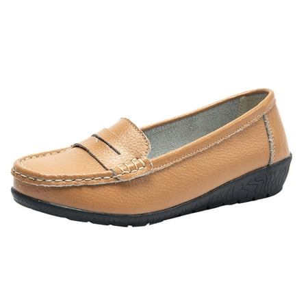 KELINFONG Womens Slip on Loafers Casual Work Shoes Boat Shoes Comfort Dress Driving Walking Shoes