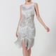 thumbnail image 1 of Vestido De Competición De Baile Vestido de competición de baile para mujer Vestido de borla de lentejuelas Vestido de baile latino (Plata M) Cgtredaw Para estrenar, 1 of 1