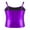 Purple, variant on Aislor Girls Kids Shiny Metallic Color Spaghetti Shoulder Straps Camisole Tank Top for Dance Competition