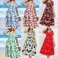 thumbnail image 4 of SIEANE Women's summer floral holiday style V-neck fashion dress L-4X, 4 of 5