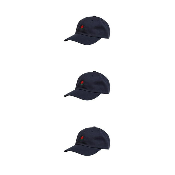 Qarigey Gorra de béisbol con bordado de rosas florales para hombre y mujer, gorra de lona ajustable de algodón con visera Type4 NO4 Qarigey CBP064282