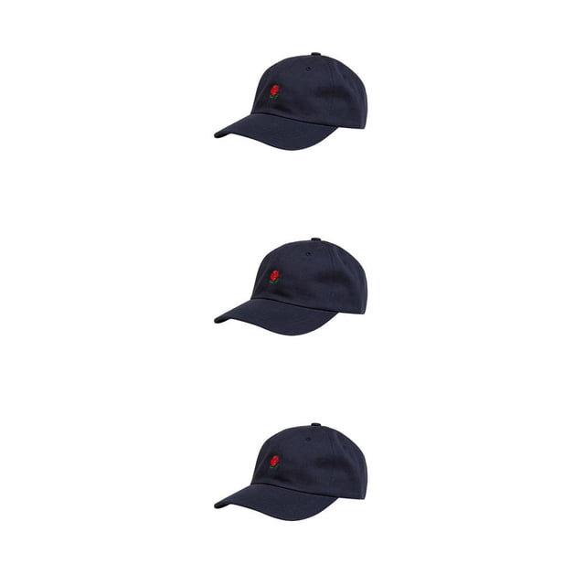Qarigey Gorra de béisbol con bordado de rosas florales para hombre y mujer, gorra de lona ajustable de algodón con visera Type4 NO4 Qarigey CBP064282