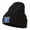 Black, variant on Oregon State Flag Map Embroidered Long Beanie - Black OSFM