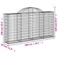 thumbnail image 5 of vidaXL Arched Gabion Baskets 40 pcs 78.7"x11.8"x39.4"/47.2" Galvanized Iron, 5 of 7