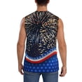 thumbnail image 4 of Pofeuu Fireworks Print Men's Muscle T-Shirt, Sleeveless, Muscle Tank, Classic Muscle Tee Top For Men Casual Sleeveless Muscle T-Shirt Trendy Clothes-Small, 4 of 7