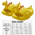 thumbnail image 2 of Pantuflas de dinosaurio Diapositivas lindas 3D Dinosaurio Punta abierta Antideslizante Suave Cómodo Secado rápido (37-38) Amarillo, 2 of 4