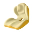 thumbnail image 3 of Cojín de asiento con soporte para la espalda, espuma viscoelástica, transpirable, ortopédico, para viajes Amarillo, 3 of 8