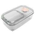 thumbnail image 1 of Grain Storage Container, Magnetic Sealing Flap Rice Container  For Pet Food 5KG Transparent White, 1 of 8