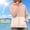 Beige, variant on Women's UPF 50+ Sun Protection Summer Colorblock Hooded Zip Up Jacket with Pockets Long Sleeve Coat for Hiking Outdoor Beige 2XL