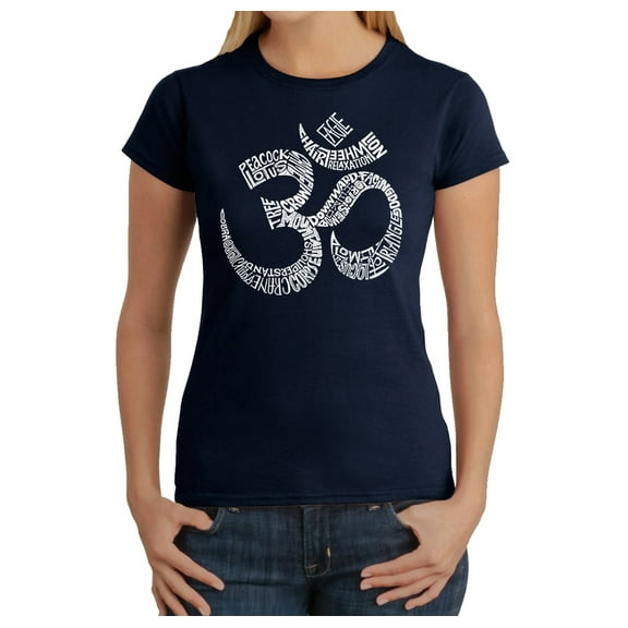 LA Pop Art Women's Word Art T-Shirt - Poses OM