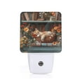 thumbnail image 1 of Fotbe Cat Asleep Among Flowers Luz Nocturna LED, Luz de Noche con Sensor de Luz Natural de Anochecer a Amanecer, Se Enchufa a la Pared, Blanco Cálido 0.5W-EU, 1 of 7