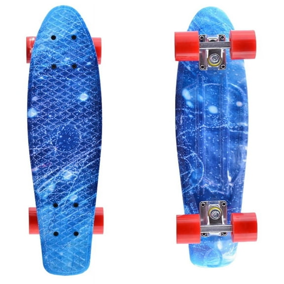 22 Inch 4-Wheel Skateboard Single-Warp Mini Cruiser And Longboard Fish Board For Kids Adult Gift Penny Style Board