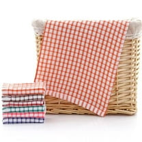 Kitchen Dish Towels 16 Inch X 25 Inch Cotton Kitchen Towels and Dishcloths Dish Cloths for Washing Dishes Dish Rags for Drying Dishes Kitchen Wash Clothes, Kitchen Cleaning Tea Towel Orange Hilingoto
