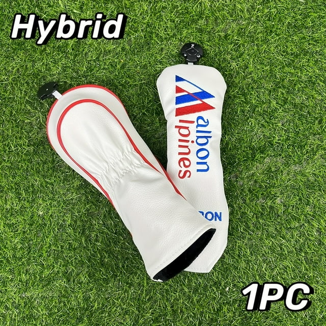 1/4pc Golf Club Head Covers For Hybrid Driver Fairway Wood Covers, Durable Dust-proof Club Protector White Hybrid