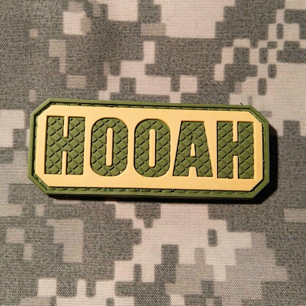HOOAH PVC Morale Patch Velcro Backed Morale Patch by NEO Tactical