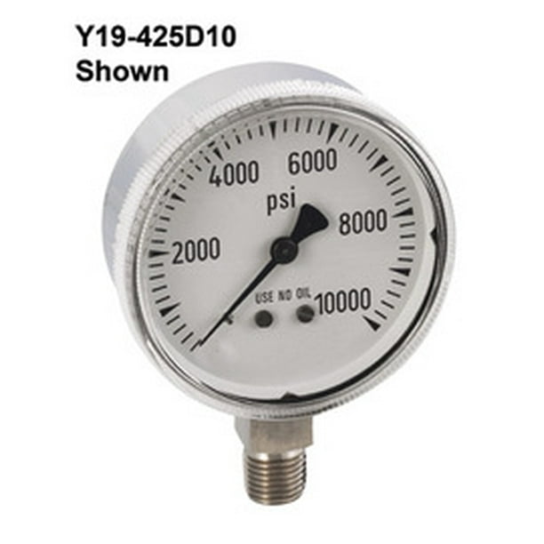 Airgas 2 0 3000 Psi Stainless Steel Vcr Model Gauge With 50 Psi Graduations And 1 4 Male Npt Lower Mount Walmart Com Walmart Com