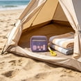 thumbnail image 6 of Leodye 1PCS Nylon Mesh Beach Bag, Portable Lightweight, Multifunctional Cosmetic Toiletry Organizer for Pool Travel Outdoor -5.11x5.11x1.57in, 6 of 6