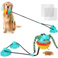 thumbnail image 1 of Pet Silicone Molar Squeak Toy Dog Rope Ball Pull Sucker Interactive Dog Chewing Toy-Blue, 1 of 7