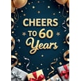 thumbnail image 5 of LUUFILx 60th Birthday Backdrop Banner Party Decoration Cheers to 60 Years Background Decorations Celebration Event Supplies Photography Props, 5 of 9