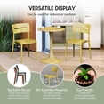 thumbnail image 5 of WestinTrends Playa Outdoor Modern Stackable Plastic Patio Dining Chairs (Set of 2), Yellow, 5 of 14