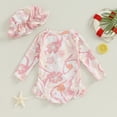 thumbnail image 3 of Bagilaanoe Toddler Baby Girl One-Piece Swimsuit Flower Print Long Sleeve Zipper Rashguard Swimwear + Swimming Cap 6M 9M 12M 18M 24M 3T Kids Ruffle Bathing Suit, 3 of 8