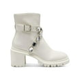 thumbnail image 2 of INC Womens Sebrinel Faux Leather Embellished Ankle Boots, 2 of 3