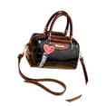 thumbnail image 4 of Bolso de mano para mujer con cremallera, grande, informal, de moda, para viajes al aire libre, trabajo y Negro, 4 of 9