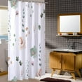 thumbnail image 6 of Decoreagy Stall 36x72in Shower Curtain,Watercolor Floral Shower Curtain Sets,Sage Green Orange Flowers Bathroom Curtains,Modern Minimalist  Bath Curtain, Waterproof Fabric with Hooks, 6 of 15