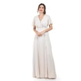 thumbnail image 4 of Vestido largo con abertura Roman Fashion /Juvenil, 2010 (Beige) beige 2X, 4 of 5