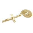thumbnail image 2 of iJewelry2 Gold-tone Crucifix Cross Pendant Cuban Chain Necklace 20'', 2 of 5