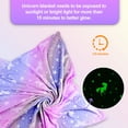 thumbnail image 3 of Manta TEHALK Unicorn Glow in the Dark para niñas de 3 a 12 años, 3 of 6
