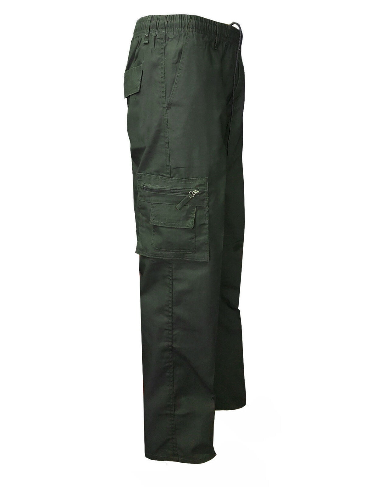 Hot Men's Elasticated Cargo Combat Trousers Lightweight Work Bottoms Pants M-3XL 