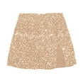 thumbnail image 6 of Sequin Midi Skirt for Women Sparkly Elegant Nightclub Party Performance Outfit Disco Fashion Style Gold L, 6 of 7